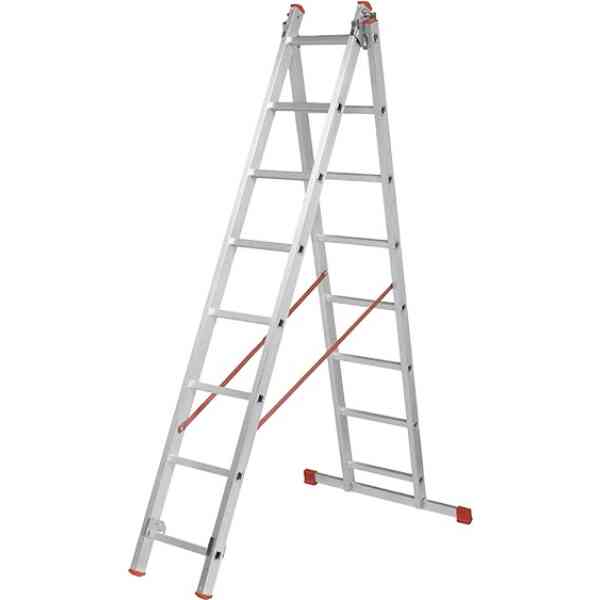 Escalera industrial dos tramos