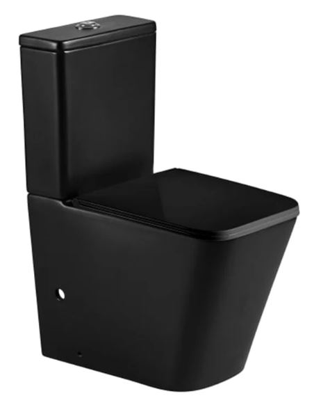 INODORO BTW COMPACTO NEGRO MATE AQUORE PISA PACK