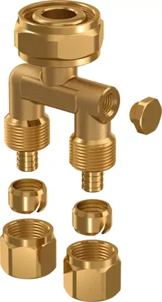 Uponor Minitec Y compression adapter 2x9,9-3:4Euro
