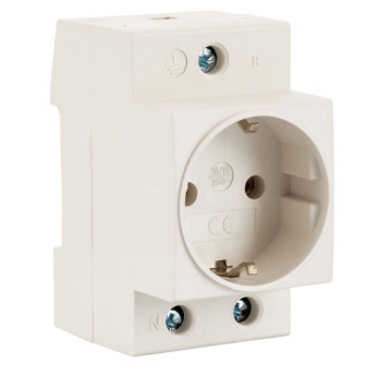 BASES Schucko CARRIL DIN 16A 2P+T 250V APARELEC BASES Schucko CARRIL DIN 16A 2P+T 250V APARELEC - Imagen 1