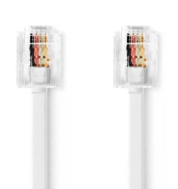 CABLE TELEFONICO 6P4C/M A 6P4C/M BLANCO 2M BLISTER EDC