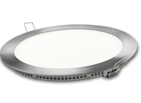 DOWNLIGHT LED REDONDO PLATA 12w.FRIA ALFA DYSER