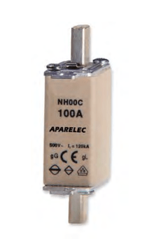 FUSIBLE NH-0 100A gL-gG APARELEC FUSIBLE NH-1 C 125A gL-gG APARELEC - Imagen 1