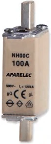 FUSIBLE NH-0 100A gL-gG APARELEC FUSIBLE NH-00C 40A gL-gG APARELEC - Imagen 1