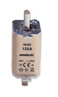FUSIBLE NH-0 125A gL-gG APARELEC FUSIBLE NH-1 C 160A gL-gG APARELEC - Imagen 1