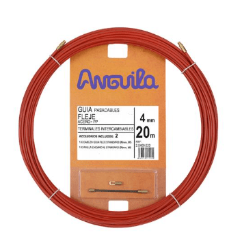 PASACABLES ACERO NYLON 4MM ROJO 20m ANGUILA PASACABLES ACERO NYLON 4MM ROJO 20m ANGUILA - Imagen 1