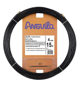 PASACABLES INTERCAMBIABLE NYLON 4MM NEGRO 15M ANGUILA PASACABLES INTERCAMBIABLE NYLON 4MM NEGRO 15M ANGUILA - Imagen 1