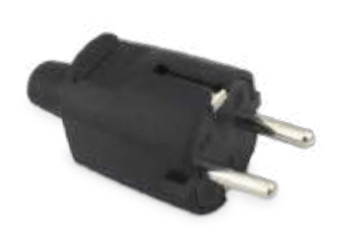 CLAVIJA BIPOLAR ENTRADA CABLE RECTA 4.8MM NEGRO GSC CLAVIJA BIPOLAR ENTRADA CABLE RECTA 4.8MM NEGRO GSC - Imagen 1