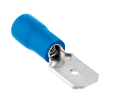 GSC BOLSA 50U ENCHUFABLE MACHO PLANO 4,75/2,5MM AZUL