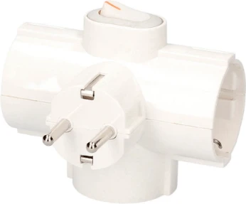 LADRON TRIPLE SALIDA SUCKO CON INTERRUPTOR GSC LADRON TRIPLE SALIDA SCHUCKO CON INTERRUPTOR GSC - Imagen 1