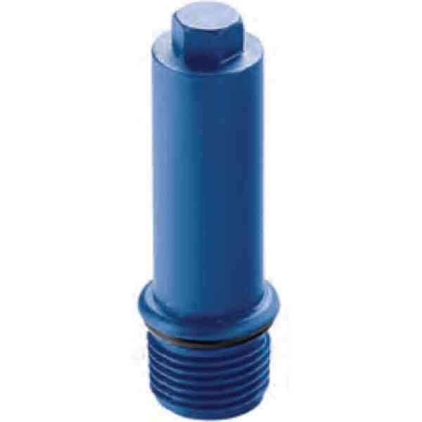 PE TAPON MACHO HEXAGONAL 1/2 LARGO AZUL
