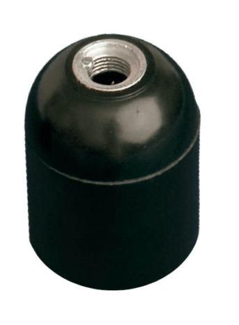 PORTALAMPARAS BAQUELITA LISO E27 NEGRO GSC PORTALAMPARAS BAQUELITA LISO E27 NEGRO GSC - Imagen 1