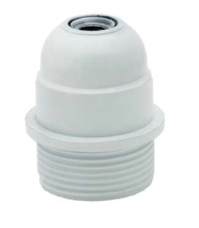 PORTALAARAS CUERPO SEMIROSCADO. E27 BLANCO LUMYBELL