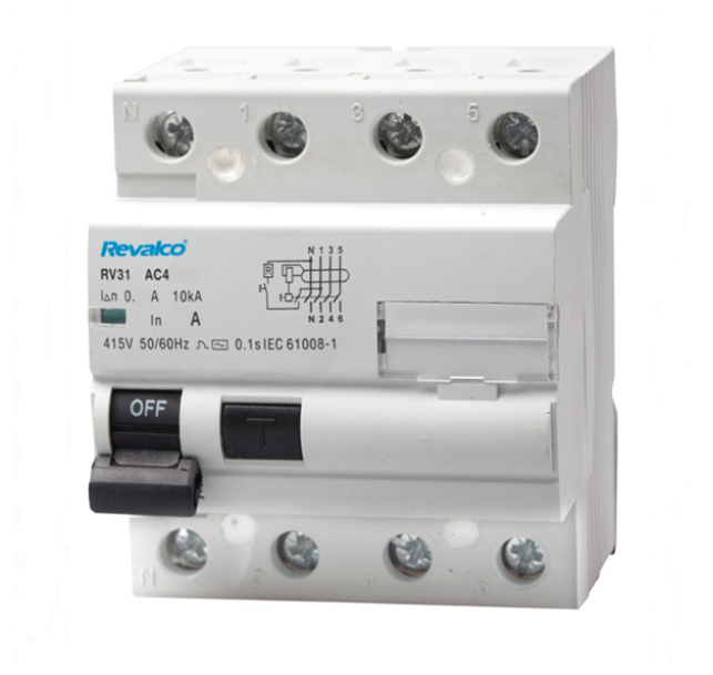 DIFERENCIAL 4 POLOS 63A 300mA AC 10kA REVALCO DIFERENCIAL 4 POLOS 63A 300mA AC 10kA REVALCO - Imagen 1