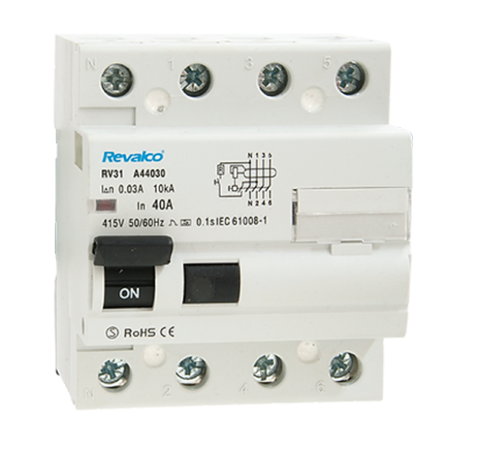 DIFERENCIAL 4 POLOS 63A 30mA AC 10kA REVALCO