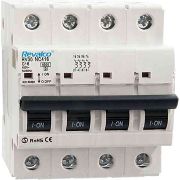 MAGNETOTERMICO 4 POLOS 20A C 6kA REVALCO