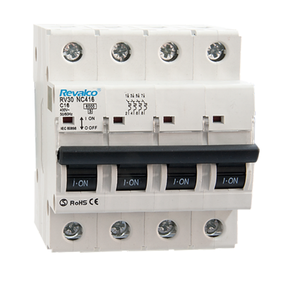 MAGNETOTERMICO 4 POLOS 16A C 6kA REVALCO