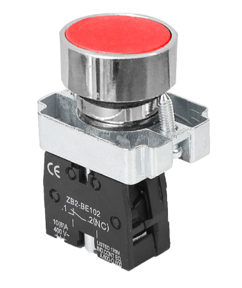 PULSADOR CON RETORNO 1 NC ROJO WERDEN
