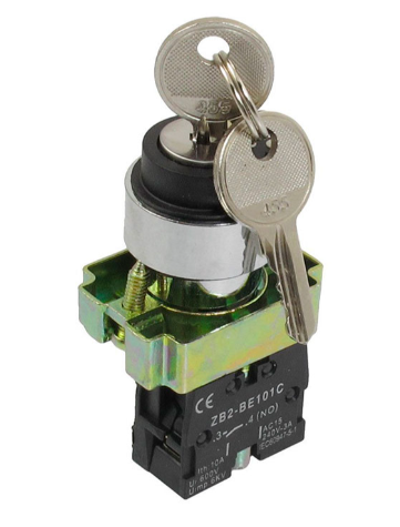 SELECTOR CON LLAVE 1 NO+1 NC NEGRO WERDEN SELECTOR CON LLAVE 1 NO+1 NC NEGRO WERDEN - Imagen 1