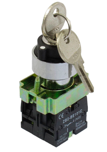 SELECTOR CON LLAVE 1 NO+1 NC NEGRO WERDEN2 SELECTOR CON LLAVE 1 NO+1 NC NEGRO WERDEN - Imagen 1