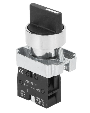 SELECTOR MANETA CORTA 1 NO+1 NC NEGRO WERDEN