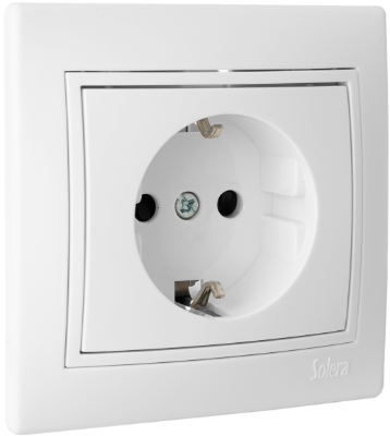 BASE FIJA 2P+T, 16A 250V~. MONOBLOC DE EMPOTRAR SOLERA