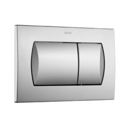 PLACA PULSADOR DOBLE DESCARGA PL62 AJUSTABLE CROMO BRILLO GALA