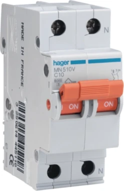 MAGNETOTERMICO 2 POLOS 10A C 6kA (21) HAGER MAGNETOTERMICO 2 POLOS BIPOLAR 16A CURVA-C HAGER - Imagen 1