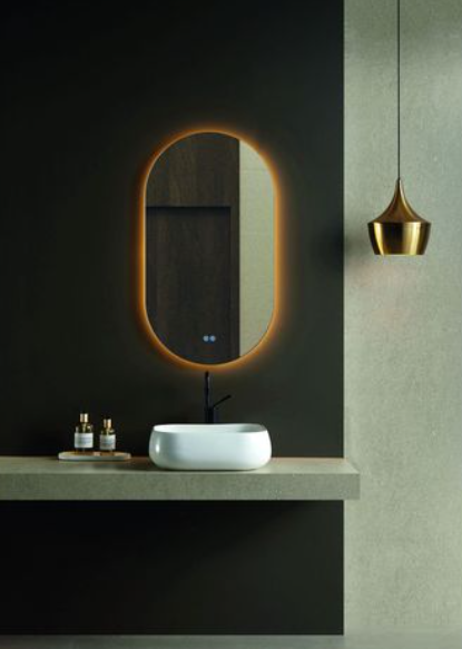 DILI ESPEJO LED OVALADO (500X900 MM, LED + DOBLE SENSOR + ANTIVAHO) AQUORE