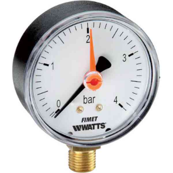 MANOMETRO PARA CENTRAL TERMICA DN50 CON ACOPLAMIENTO RADIAL Y ESCALA 0/6BAR WATTS