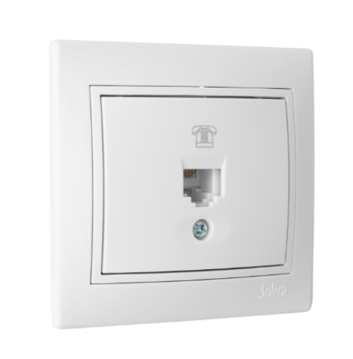 EUROPA MONOBLOC TOMA TELEFONO RJ11 BLANCO SOLERA