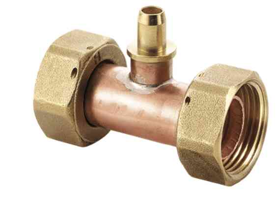 COBRE RACOR RECTO DOBLE H34xH12 CON PURGADOR HECAPO COBRE RACOR RECTO DOBLE H3/4xH1/2 CON PURGADOR HECAPO - Imagen 1