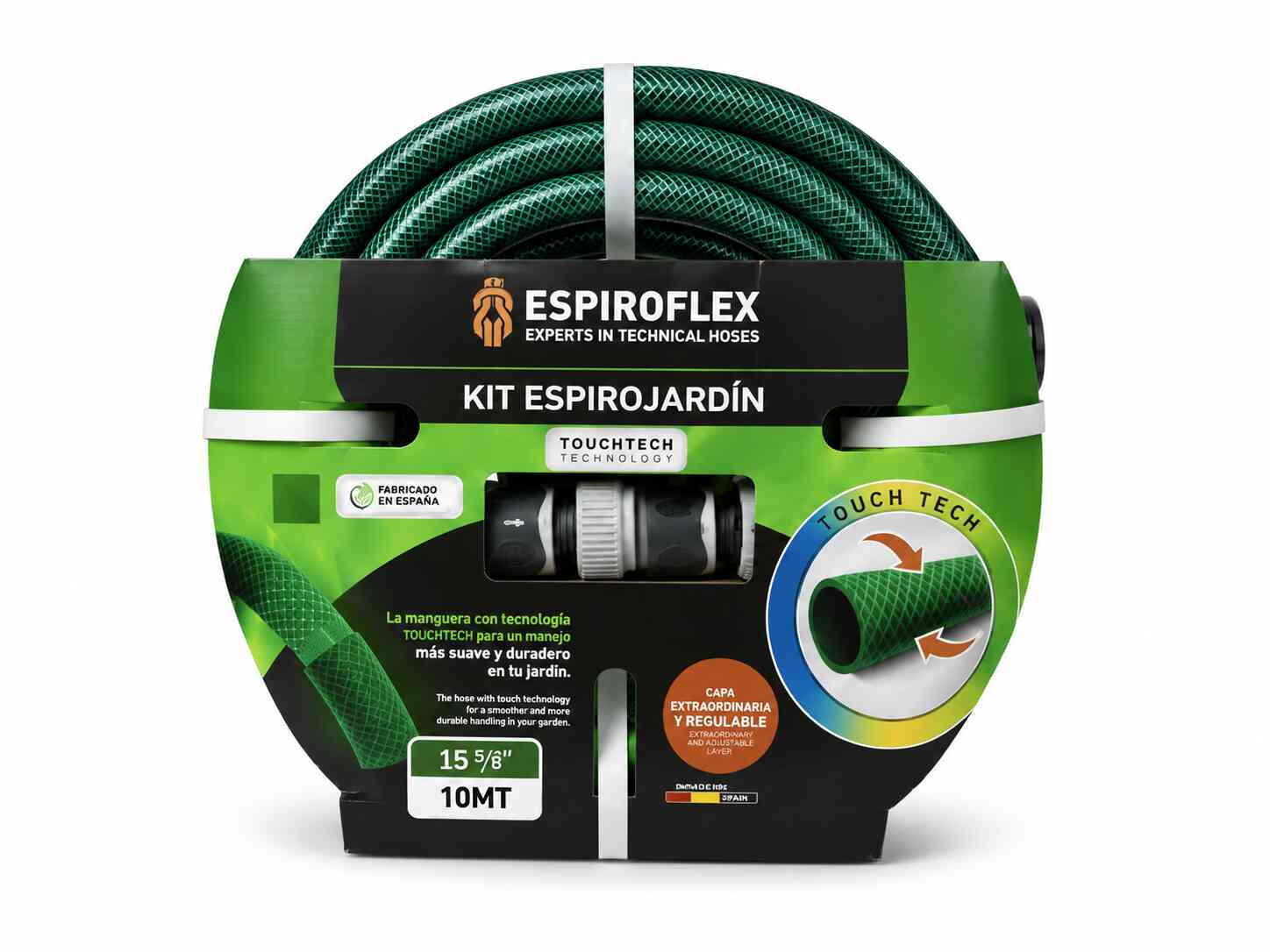 MANGUERA JARDIN KIT ESPIROJARDIN DIAMETRO 15MM (15METROS) ESPIROFLEX