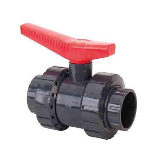 PVC PRESION VALVULA BOLA ENCOLAR H-H _50MM ROJA