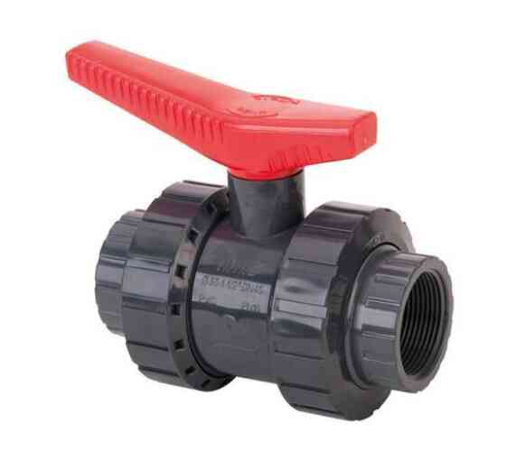PVC PRESION VALVULA BOLA ROSCAR H-H _1 ROJA