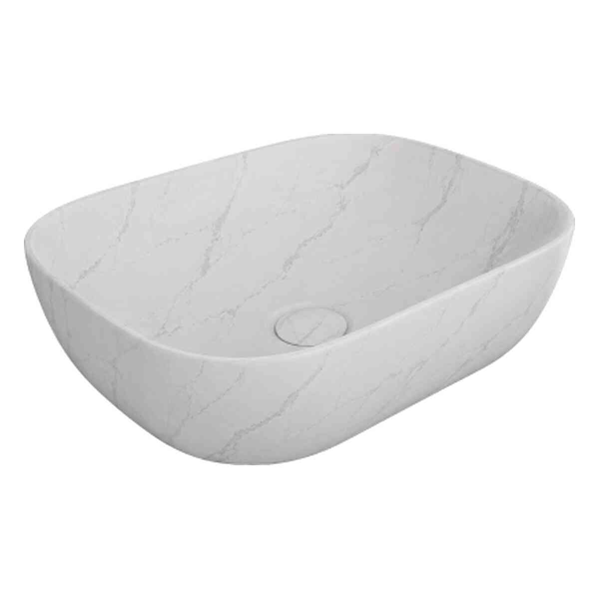 Evea 46 Lavabo Ovalado 46X32X13,5 Cm Sobre Encimera Calacatta Aquore Evea 46 Lavabo Ovalado 46X32X13,5 Cm Sobre Encimera Calacatta Aquore