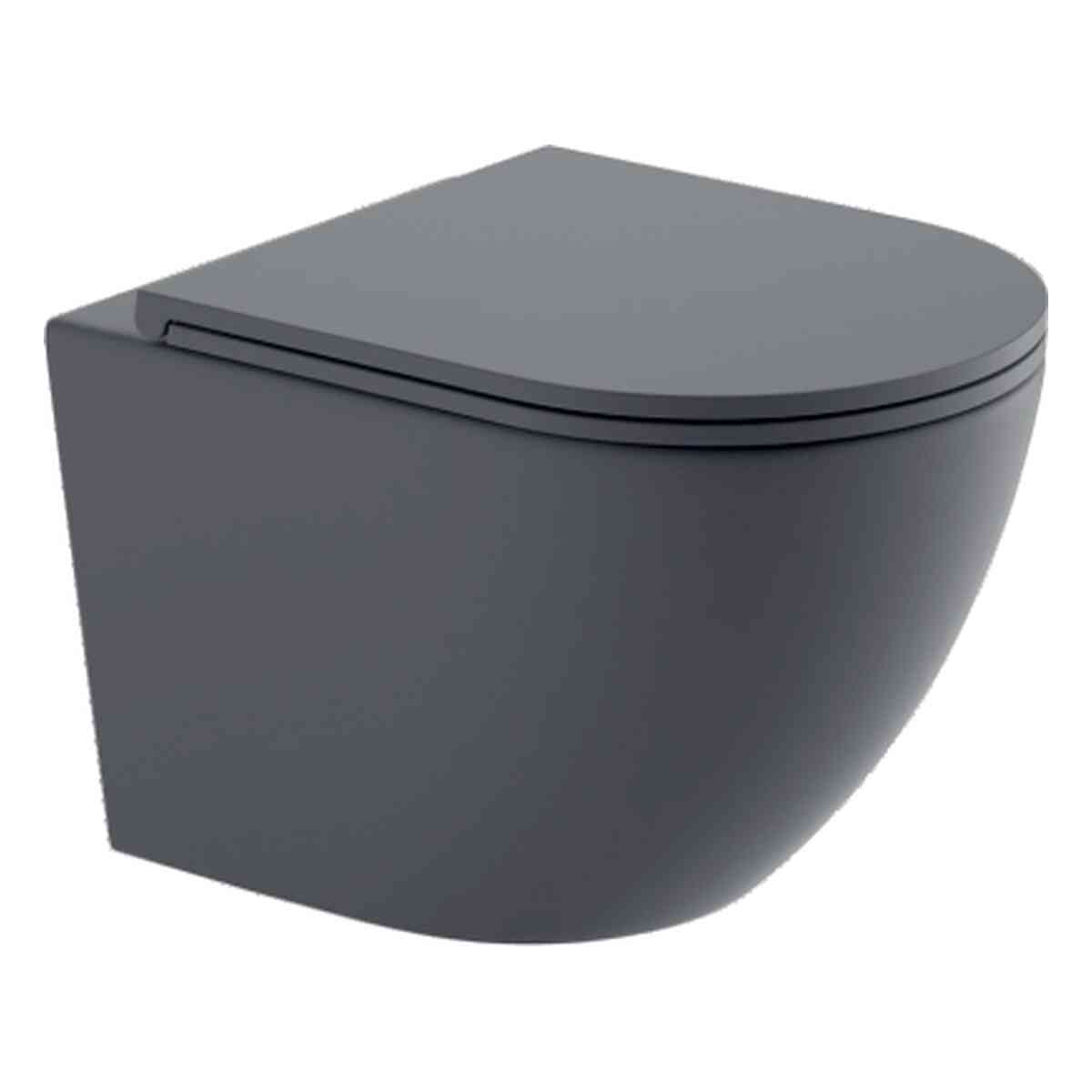 Génova Inodoro Suspendido 36,5X42,5X36,5 Cm Gris Oscuro Aquore Génova Inodoro Suspendido 36,5X42,5X36,5 Cm Gris Oscuro Aquore