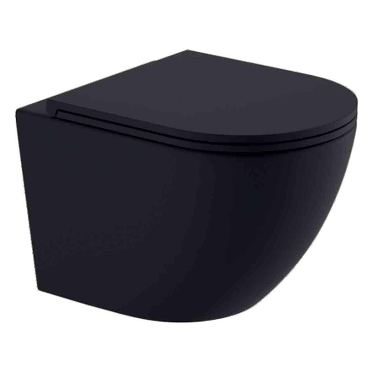 Génova Inodoro Suspendido 36,5X42,5X36,5 Cm Negro Mate Aquore Génova Inodoro Suspendido 36,5X42,5X36,5 Cm Negro Mate Aquore