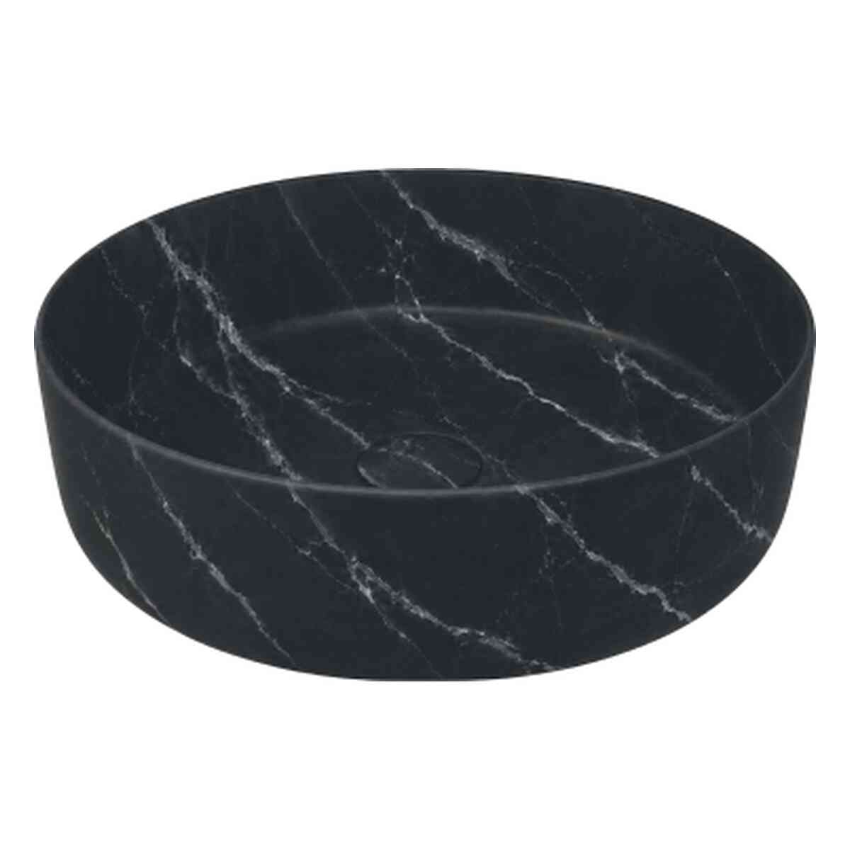 Spin 35 Lavabo Redondo 35,5X35,5X12 Cm Sobre Encimera Marquina Aquore Spin 35 Lavabo Redondo 35,5X35,5X12 Cm Sobre Encimera Marquina Aquore