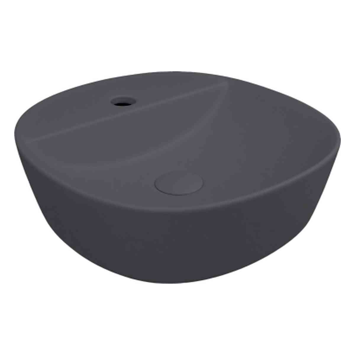 Spin 40Cg Lavabo Redondo Con Agujero 40,5X40,5X12 Cm Sobre Encimera Gris Oscuro Spin 40Cg Lavabo Redondo Con Agujero 40,5X40,5X12 Cm Sobre Encimera Gris Oscuro