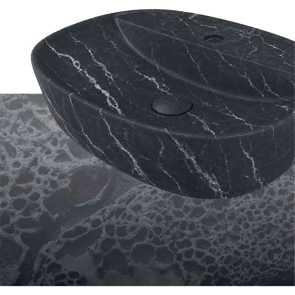 Spin 50Cg Lavabo Ovalado Con Agujero 50,5X38,5X12 Cm Sobre Encimera Marquina Aqu Spin 50Cg Lavabo Ovalado Con Agujero 50,5X38,5X12 Cm Sobre Encimera Marquina Aqu