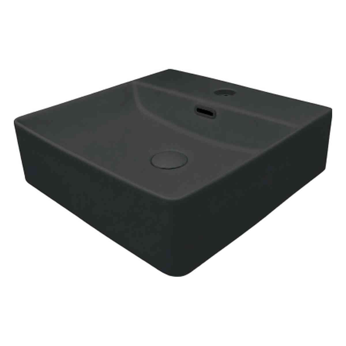 Vento 42M Lavabo Cuadrado Con Agujero 42X42X12 Cm Sobre Encimera O Suspendido Ne Vento 42M Lavabo Cuadrado Con Agujero 42X42X12 Cm Sobre Encimera O Suspendido Ne